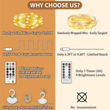 HXWEIYE 300LED Fairy Curtain Lights, 9.8x9.8Ft Warm White USB Plug in 8 Modes Christmas String Hanging Lights with Remote for Bedroom, Indoor, Outdoor, Weddings, Party HXWEIYE