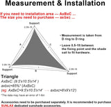 SUNLAX Sun Shade Sail 14' x 14' x 14' Dark Grey Triangle Canopy Sail Shade Cover UV Block Permeable Sunshade Outdoor for Patio Backyard (We Make Custom Size) SUNLAX