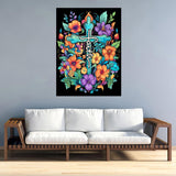Cross Flowers Diamond Painting Kits for Adults Beginners - Christ Crosses Diamond Art Kits for Adults, Full Drill DIY 5D Diamond Painting Flowers Gem Art Crafts Kits for Home Wall Decor 12x16 inch Meothan