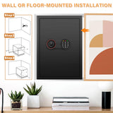 3.0 Cub Large Home Safe Fireproof Waterproof, Anti-theft Fireproof Safe Box with Programmable Keypad, Spare Keys and Removable Shelf, Digital Security Safe for Home Money Firearm Documents Medicines Bukumo