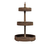 Decorative Wood & Tin 3 Tier Tray Creative Co-Op