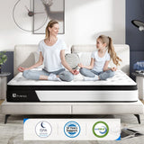 Avenco Cal King Mattress 10 Inch, Hybrid Mattress California King Medium Firm, Cal King Mattress in a Box with Gel-Infused Memory Foam and Pocketed Springs, Breathable Knit Fabric, Edge Support Avenco