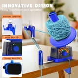 Yarn Winder, Electric Yarn Ball Winder for Crocheting, Efficiently Cake with Strong Tension Adjustable Speed Up to 13 oz, Automatic Spinner Wool for Knitting Enthusiast (Blue) Zappyway