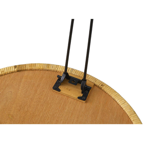 XQXJJZSP Boho Living Room Round Coffee Table 24 X 18 Inch, Handmade Decorative Coastal Wicker Side Tables, Foldable Rattan End Tables Bedroom Balcony Couch XQXJJZSP