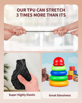 DURAMIC 3D TPU Filament 1.75mm Black, TPU Flexible Filament 95A, Soft TPU 3D Printing Filament, 1kg Spool, Dimensional Accuracy +/- 0.05mm, Black 1 Pack DURAMIC 3D