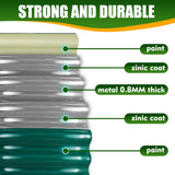 TBMLC 17" Tall Elevated Oval Metal Raised Garden Bed - 5ft x 2ft in Size and 0.8MM Thick Durable Planter Bed/Box for Vegetables Flowers Succulent at Patio/Garden Outdoor (Dark Green, 5X2X1.4 FT) TBMLC