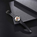 Gemszoo Personalized Picture Watch Custom Photo PU Leather Strap Quartz Watch Fathers Day Dad Gifts for Men (Style 2 for Men) Gemszoo