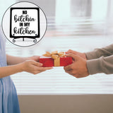 No Bitchin' in My Kitchen Rustic Farmhouse Decor Sign Black and White Kitchen Decor Decorative Wood Sign Home Kitchen Tabletop Decor - A26 ZIIUFRN