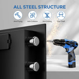 WASJOYE Security Home Safe Box - 1.0 Cu Ft Cabinet Safe Box with Digital Keypad Safety Key Lock, Fireproof Safe Box for Home Business Office Hotel Money Document Jewellery Passport Gun Storage WASJOYE