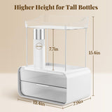 Delamu Bathroom Counter Organizer 2-Drawers 2-Tier Acrylic Makeup Organizer for Vanity Countertop, Skincare Perfume Storage, Easy Assembly, Ideal Gift for Women, Bath Linen Sets, Clear Delamu