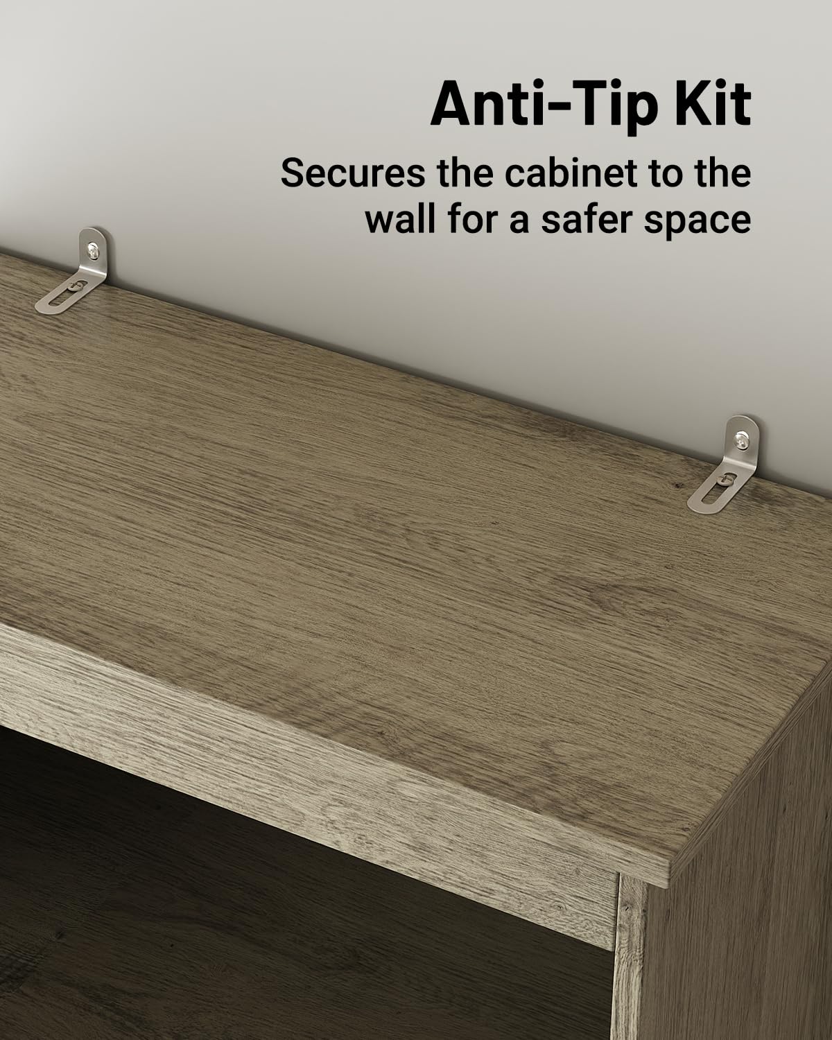 Seeday 72" Farmhouse Bathroom Storage Cabinet, Tall Kitchen Pantry Cabinet with 2 Drawers, Adjustable Shelves and Barn Door, Storage Cabinet for Bathroom, Living Room, Kitchen, Grey Seeday