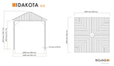 Sojag Outdoor 8' x 8' Dakota Hardtop Gazebo Outdoor Sun Shelter Sojag