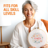 VONEEDL Large Eye Blunt Tapestry Needles (Pack of 60) - 6 Sizes with 6 Storage Tubes - Perfect for Darning, Embroidery, Cross-Stitching, Needlepoint, Crafting, Knitting, Weaving, and DIY VONEEDL