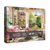 Tea Time Cabin Puzzle 1000 Piece for Adults, Book Cozytime Garden Jigsaw Puzzles, Dog Plant Puzzle BBOLDIN