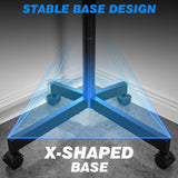 Rfiver Mobile TV Cart Rolling TV Stand for 23-60 Inch Screens, Portable TV Stand on Wheels with Tilt and Height Adjustable, Outdoor TV Stand Mount Holds up to 88 lbs for Home Office MAX VESA 400x400mm Rfiver