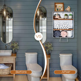 WOODEXPE Galvanized Wash Tub with Shelves Rustic Bathroom Decor Rustic Farmhouse Bathroom Shelf WOODEXPE