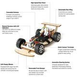 STEM Wooden Racing Car Kit for Kids Age 8-12 – DIY Science Experiment, Wood Building Project, Perfect Educational Gift for Boys & Girls 8 9 10 11 12 Years Old ZOVRION