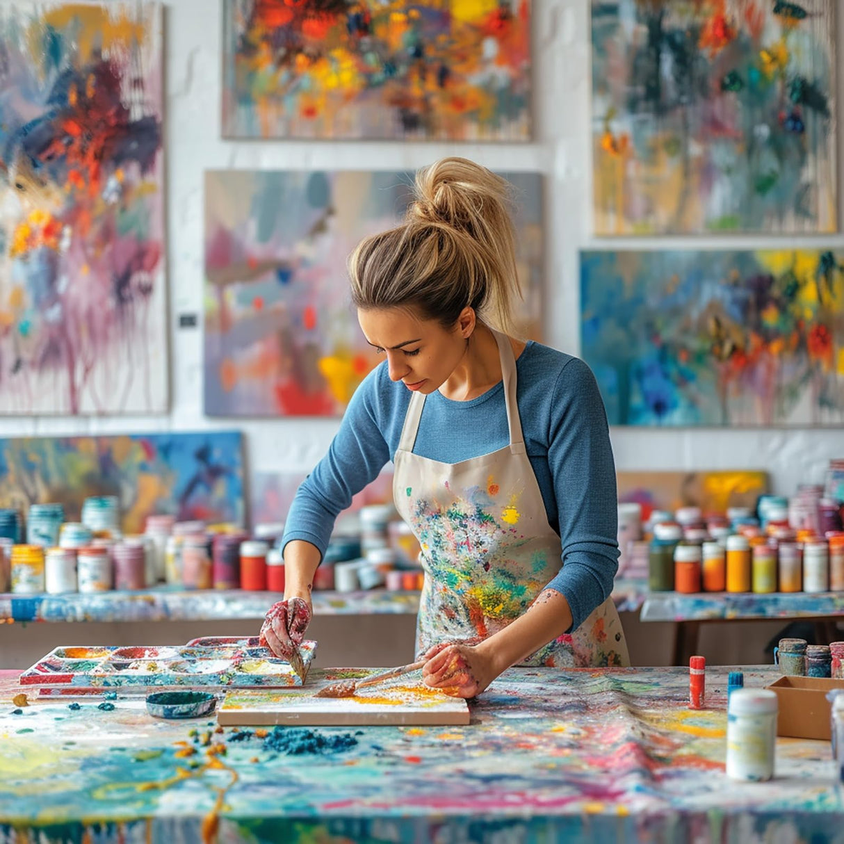 AETEXA Canvases for Painting 8x10 Inch, Canvas Bulk Pack of 12, 8 oz Primed Canvas Panel, Blank Canvas for Painting, Canvas Boards for Painting Acrylic and Oil, Art Supplies for Adults and Teens. AETEXA