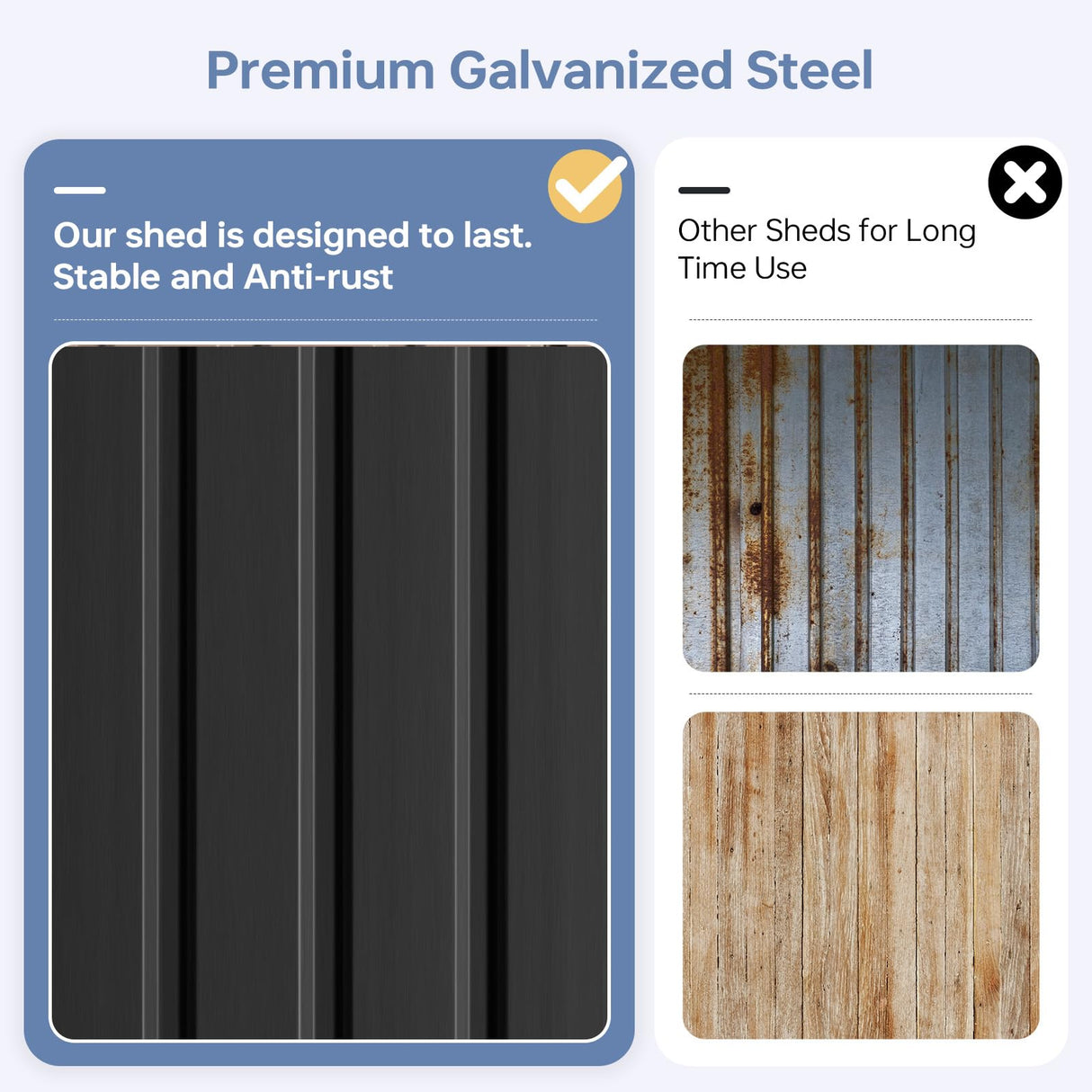 Breezestival 6x4 FT Outdoor Storage Shed, Metal Garden Tool Shed with Sloping Roof & Lockable Door for Patio Lawn Backyard (Black) Breezestival