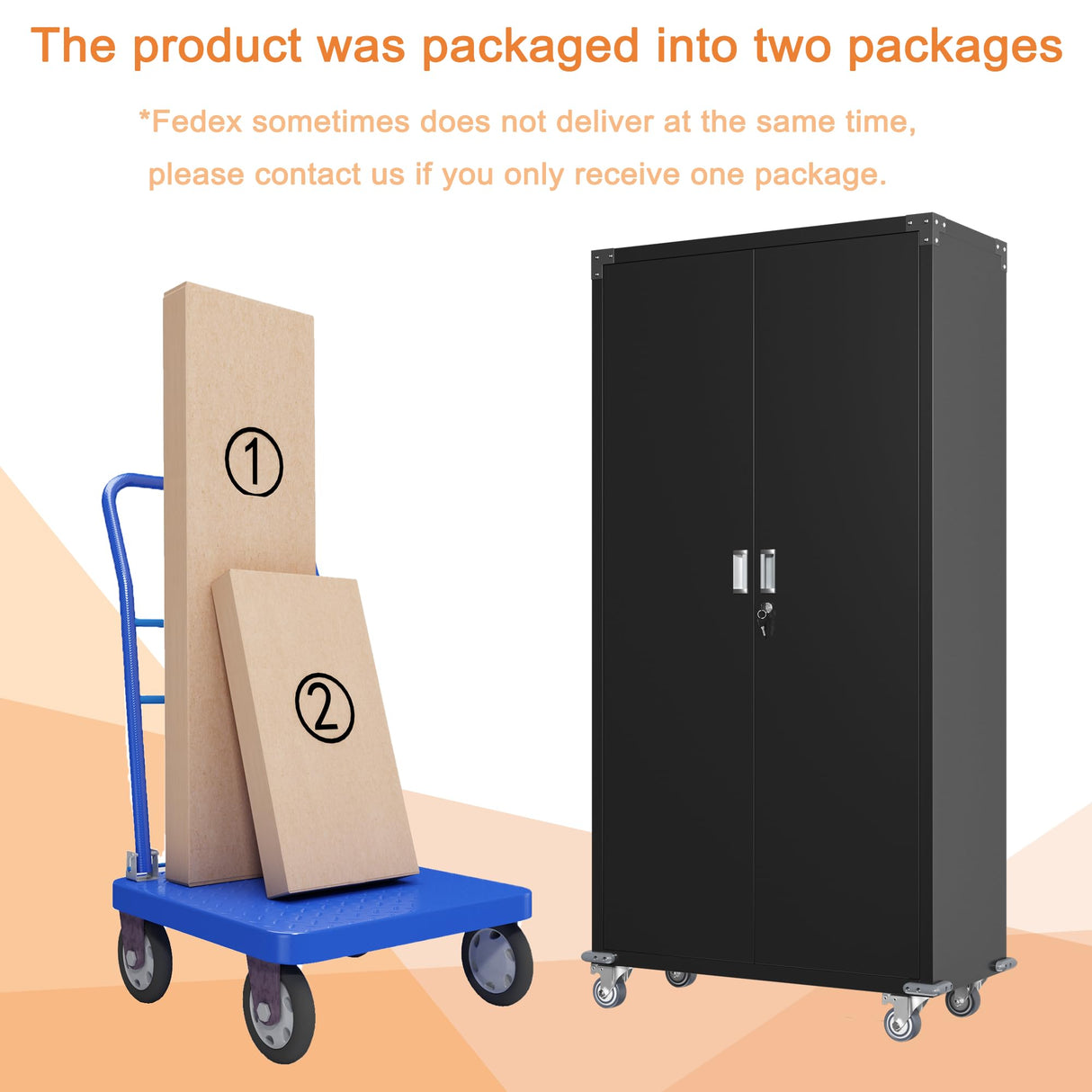 Waqiv 71''H Black Metal Garage Storage Cabinet with Wheels, Lockable Tool Cabinet with Doors and 4 Adjustable Shelves,Tall Metal Cabinets with 2 Pegboards for Garage Storage Systems, Assembly Required Waqiv