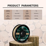 HP3DF PLA Filament, Wood PLA, 3D Printer Filament, PLA Filament 1.75mm Dimensional Accuracy +/- 0.02mm, 1KG Spool (2.2 lbs), Fit Most FDM Printer (Wood) HP3DF