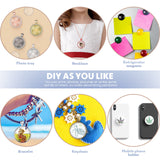 Sublimation Blank Aluminum Stickers Set Round Blank Bezel Pendant Tray Aluminum Sheet, Includes Sublimation Blank Discs and Double Side Tapes for Personalized Photo Jewelry Making DIY (100 Pieces) Ferraycle