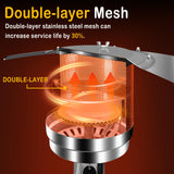 Hykolity 50,000 BTU Patio Heater with Sand Box, Table Design, Double-Layer Stainless Steel Burner, Wheels, Tip-over Protection System, Outdoor Heater for Home and Residential, Silver hykolity