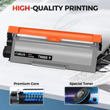 SUDLTO TN660 TN-660 Toner Cartridge Replacement Compatible for TN660 TN630 TN-630 TN-660 Use for HL-L2300D HL-L2380DW HL-L2320D DCP-L2540DW HL-L2340DW HL-L2360DW HL-L2305W (2 Black) SUDLTO