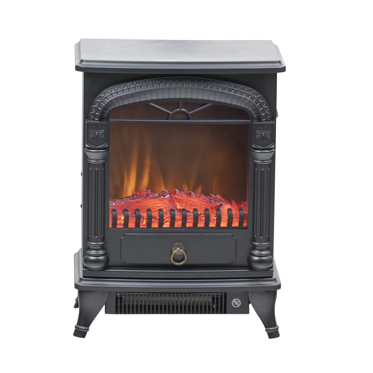 Comfort Zone Electric Fireplace Space Heater, Traditional Warm Stove Style, Realistic 3D Flame Effect, Adjustable Thermostat, & Overheat Protection, Ideal for Home, Bedroom, & Office, 1,500W, CZFP4 Comfort Zone
