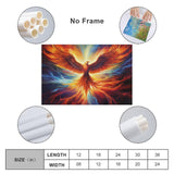 QEOPGNE Fire Bird Phoenix Rising Wall Art Fantasy Phoenix Poster Canvas Art Prints for Bedroom Office Living Room Pictures Paintings Cool Phoenix Wall Decor for Mens Women Unframed 12x18inch(30x45cm) QEOPGNE