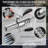 TOKKOT Electric Grease Gun Drill Adapter for De-Walt/Milwake Cordless Drill Driver –14 OZ Capacity, 12" Flexible Hose,Locking Grease Gun Coupler & Steel Pipe – DIY & Professional Lubrication Tool TOKKOT