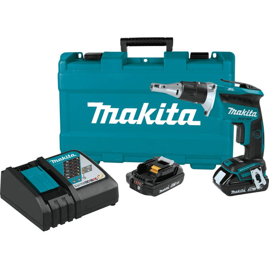 Makita XSF03R 18V LXT Lithium-Ion COMPACT Brushless Cordless Drywall Screwdriver Kit (2.0Ah) - WoodArtSupply