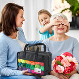 Inscraft 52 Acrylic Yarn Skeins, 1820 Yards 52 Colors, 2 Crochet Hooks, 2 Weaving Needles, 10 Stitch Markers, 1 Bag, for Crocheting & Knitting, Gift Beginners and Adults INSCRAFT