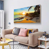 Diamond Painting Kits for Adults,Large Sunset Ocean Beach Diamond Art Painting for Beginners, Diamond Round 5D Full Drill Paint with Diamonds Pictures Gem Art Painting Kits DIY Crafts Kits 28X16in OFRKE