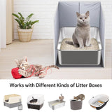 GesomePurrz Extra Large Cat Litter Box Enclosure, Open Top High Side Splash Guard for Litter Box, Waterproof Pee Shield for Cat Litter Boxes Gesomepurrz