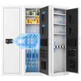 INTERGREAT [2024 NEW] 53" Wall Gun Safe, Gun Safes for Rifles and Pistols with Adjustable Rack, Gun Cabinets for Rifles and Shotguns, 4 Rifle Safe with 3 Removable Shelf(White) INTERGREAT