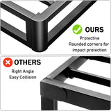 Firpeesy Upgrade Anti Bending and Round Corner Legs 10 inch Metal Queen Bed Frame 3500 LBS Heavy Steel Slats Support Platform Bed Frames No Box Spring Needed Platform Noise Free Easy Assembly Firpeesy