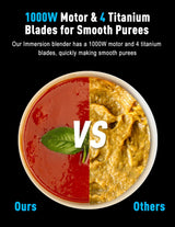 1000W Powerful Immersion Blender handheld, 2024 New Update Hand Blender with 25-Speed, Scratch-Resistant Hand Mixer with Heavy-Duty Copper Brushless Motor and Gift Box SHEANLAH