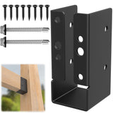 8Pcs Concealed Joist Hanger, 2" x 4"Outdoor Concealed-Flange Hanger, 2"x4" Outdoor Trim Concealed Flanges for 2"x4" Beam, Swing, Handrail, Fence woiron