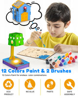 Poraxy 5 in 1 STEM Kits for Kids Age 8-10, Wooden 3D Puzzles, Arts Crafts Science Kits for 8-12, Educational Projects Building Toys, Birthday Gifts for Boys and Girls 7 8 9 10 11 12 13 14 Years Old Poraxy