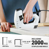 Bielmeier Electric Staple Gun, 2-in-1 Staple Gun Brad Nailer Including 2000Pcs Staples and Nails, 120V Corded Nail Gun Electric Stapler Heavy Duty for DIY Projects, Upholster and Woodworking BIELMEIER