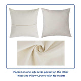 CALCA 10 Pack Pocket Pillow Cases Cover 17.72"x17.72" Sublimation Blanks Linen Pocket Pillowcase Cushion Covers for Heat Transfer DIY CALCA
