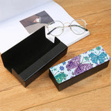 BAYUNOE Eye Glass Case Diamond Art Painting Portable Unisex Protective Case for Glasses Sunglasses Glasses Storage Box DIY Art Craft Gift -Butterfly BAYUNOE