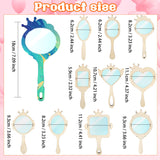 30 Pcs DIY Wooden Mirror Craft Decorate You Own Princess Wooden Hand Mirrors Princess Mirrors for Girls Crafts Paint Princess Party Decorations Birthday Gifts Parent-Child Games Drayear