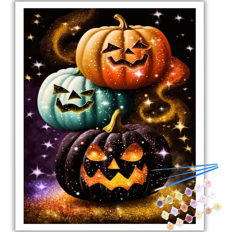 Arttoplus Halloween Paint by Numbers Kit for Adults Beginner-Pumpkin Adult Paint by Number Kits on Canvas, Horror DIY Acrylic Oil Painting by Numbers for Adults for Gift Home Wall Decor(16x20inch) Arttoplus