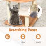 PETSITE Tall Cat Tree for Indoor Cats, 69 Inches Multi-Level Modern Cat Tower with Plush Perch, Cozy Condo, Platforms, Sisal Scratching Posts, EVA Massage Comb & Removable Cushions (Natural) PETSITE