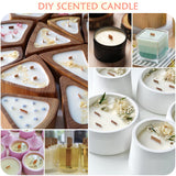 Wood Wicks for Candles Making,50pcs Wooden Candle Wicks,50pcs Wick Stickers,for Soy Wax, Beeswax, Coconut Wax - DIY Candle Making Supplies for Beginners & Professionals Blingfun