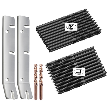 BLIKA 40 Pack T316 Stainless Steel Black Right&Left Handed Thread Swage Lag Screws for Wood Posts of 1/8" Deck Cable Railing Kit, Wire Railing Kit for Decks with Wrench, DIY Wood Baluster BLIKA