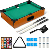 Shappy Mini Pool Table Set Pool Table for Cats Small Billiards Game with 16 Balls 2 Billiard Sticks 6 Chalk Cube 6 Pool Cue Tip 1 Brush 1 Triangle Tabletop Portable Billiard for Home Office Desk Cat Shappy