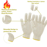 4 Pairs Oven Gloves with Fingers,Heat Resistant Gloves for Cooking,Grill Gloves,BBQ Gloves,Heat Resistant Gloves for Sublimation for Men/Women SAIDIC